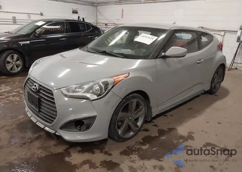 2014 Hyundai Veloster Turbo R-Spec from USA, damaged, VIN KMHTC6AEXEU198101